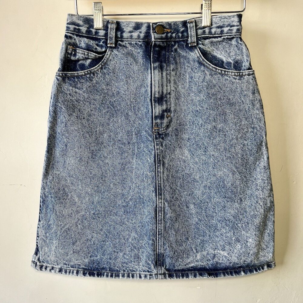 Essentials Sport Vintage Blue Denim Mini Skirt Women’s 10 Cotton USA